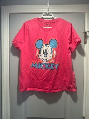 Disney Pink Mickey Graphic Short Sleeve Tee